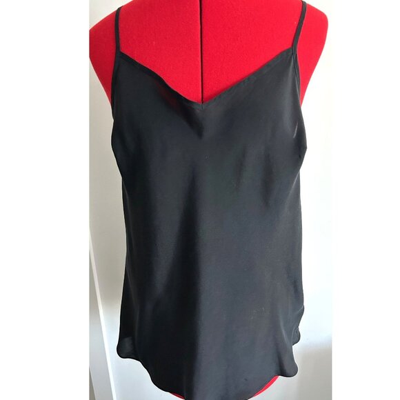 J. Crew Black Silk Top Sz M - Picture 1 of 5
